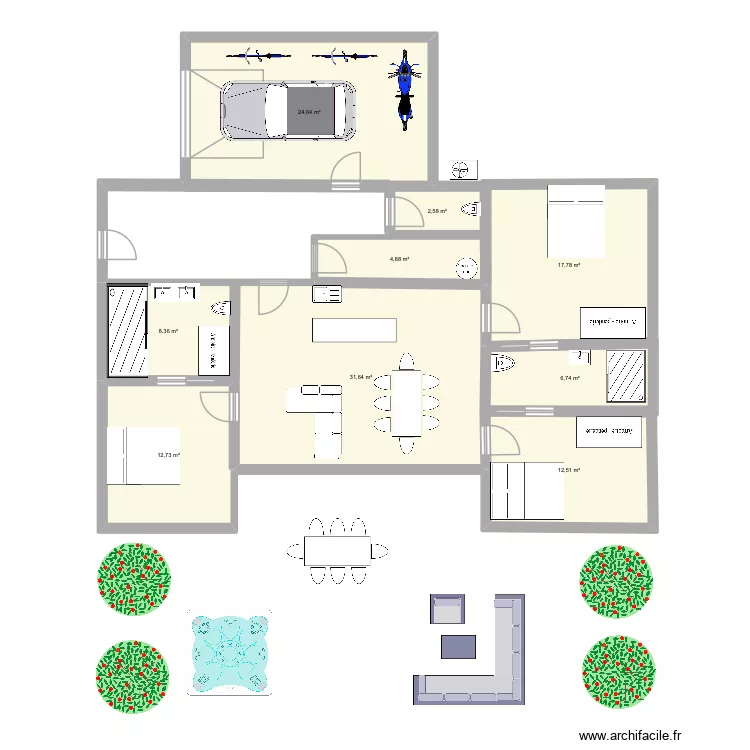 Nath et Franck. Plan de 9 et 122 m² Nath et Franck. Plan de 9 et 122 m²