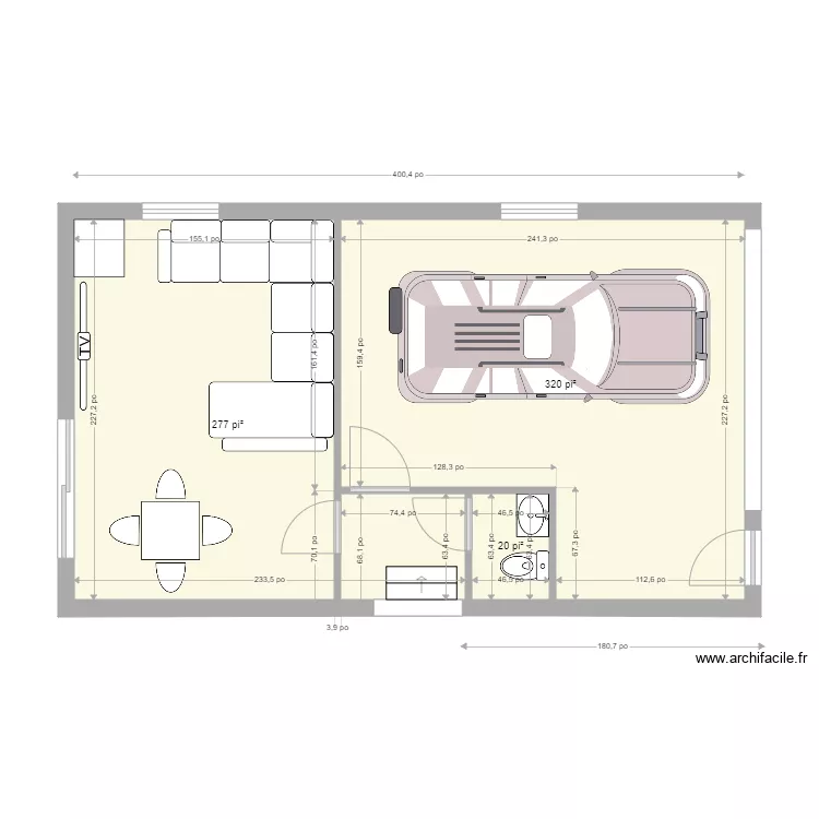 Plan Garage 12. Plan de 
