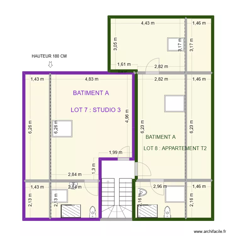 ETAGE 2 : LOTS 7-8. Plan de 