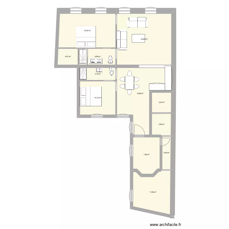 mathurins R+1. Plan de 12 et 111 m² mathurins R+1. Plan de 12 et 111 m²