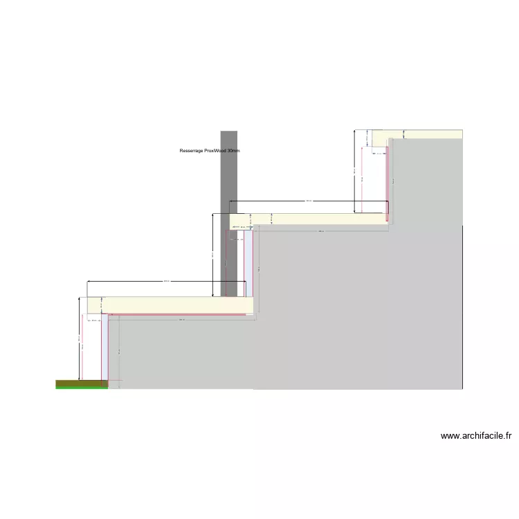 Suite parentale - escalier compensation. Plan de 