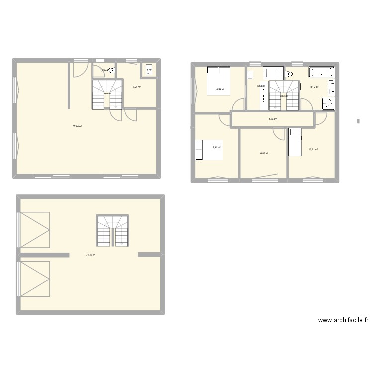 Hermes. Plan de 14 pièces et 210 m2