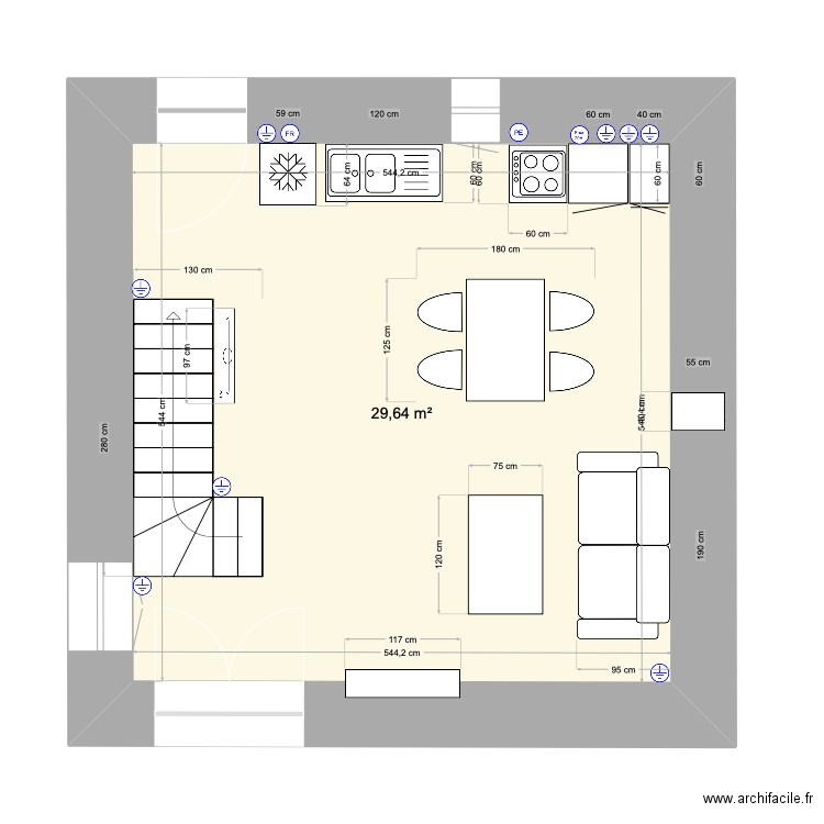 Bieuzy RDC. Plan de 0 pièce et 0 m2