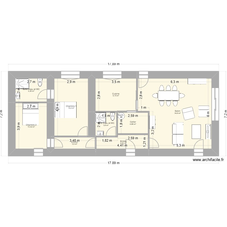 MAISON CHAI RENO. Plan de 0 pièce et 0 m2