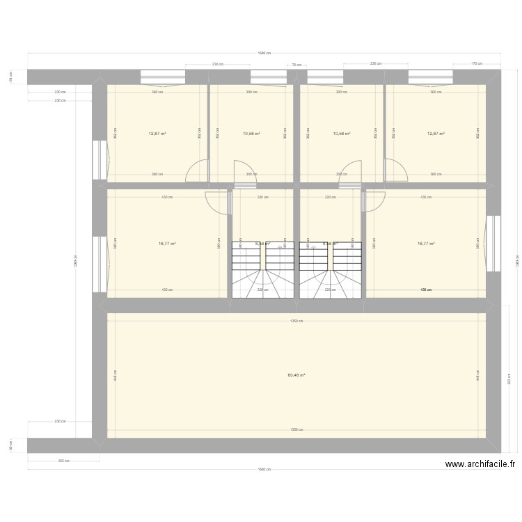 20240312 Projet Rénovation Mury . Plan de 21 pièces et 314 m2