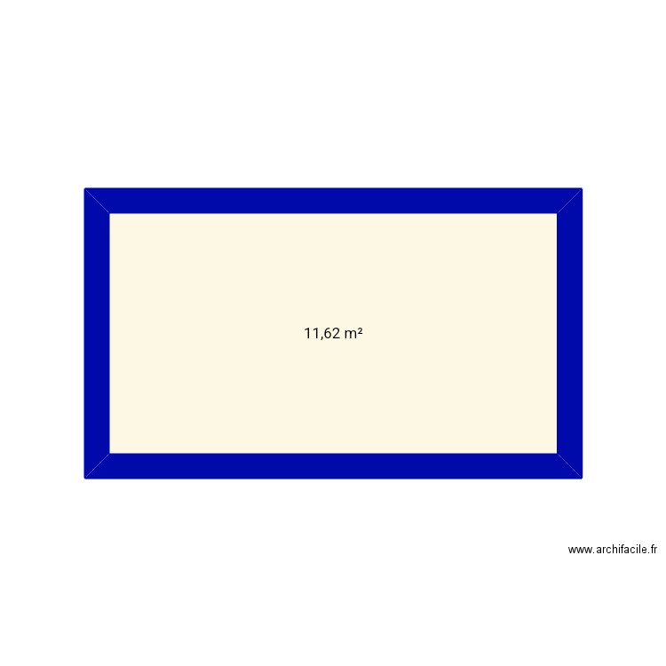 Chambre. Plan de 1 pièce et 12 m2