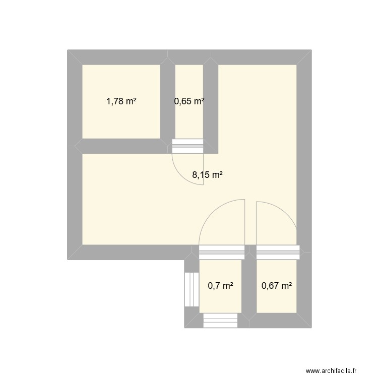 plan du garage. Plan de 5 pièces et 12 m2
