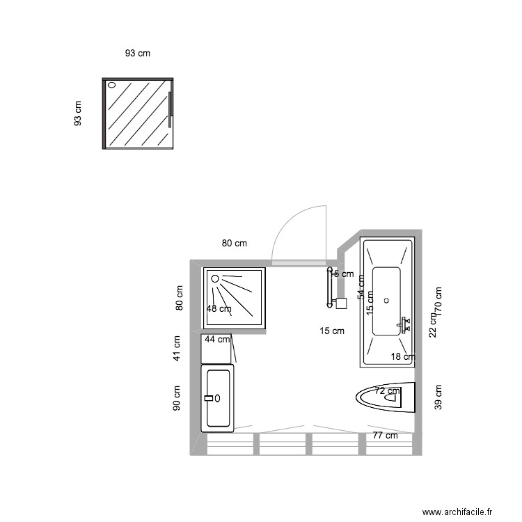 CHEZ MOI SDB. Plan de 0 pièce et 0 m2