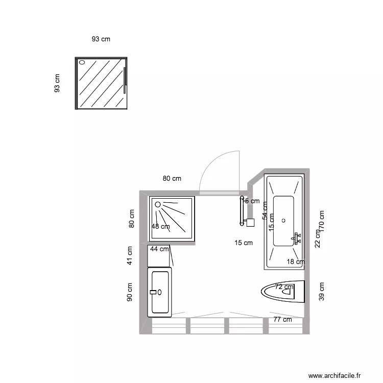 CHEZ MOI SDB. Plan de 
