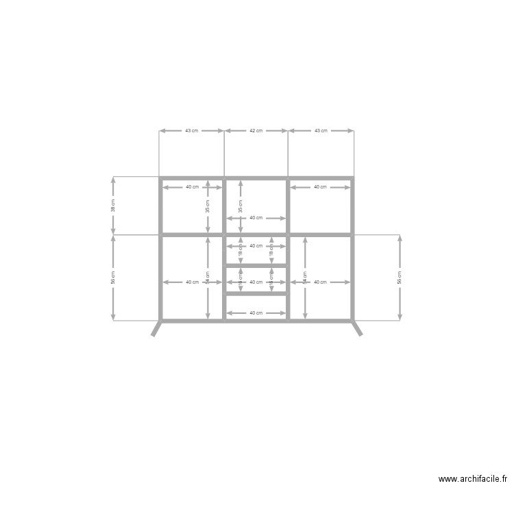 meuble hifi. Plan de 8 pièces et 1 m2