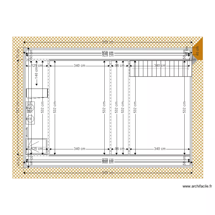 Etage Clement. Plan de 