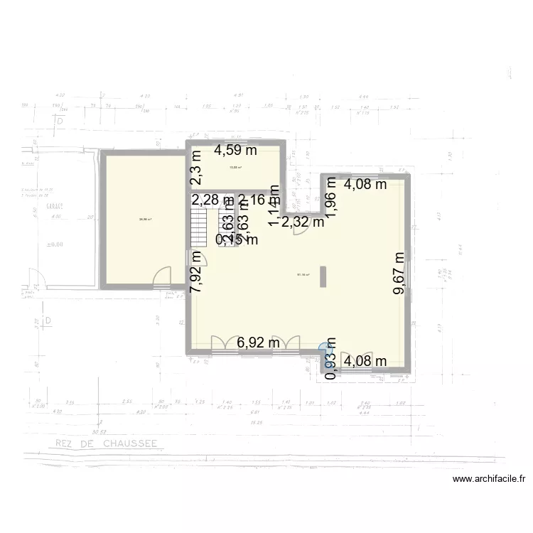 Plan maison Mions vide. Plan de 3 et 129 m² Plan maison Mions vide. Plan de 3 et 129 m²
