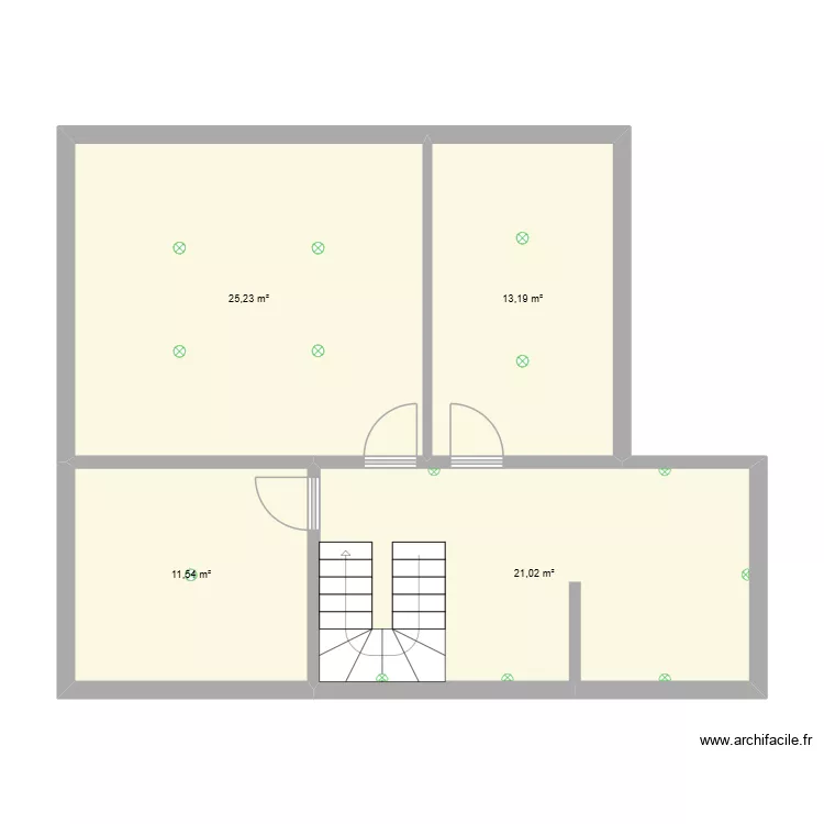 sous sol modifié. Plan de 4 Pièces et 71 m² sous sol modifié. Plan de 4 Pièces et 71 m²