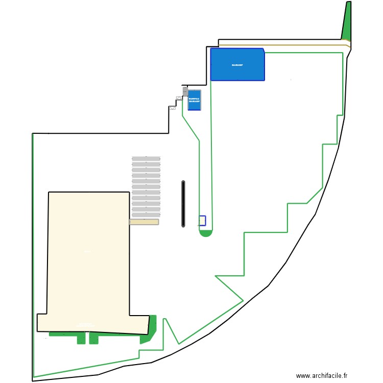 Pierre parking. Plan de 21 pièces et 2293 m2