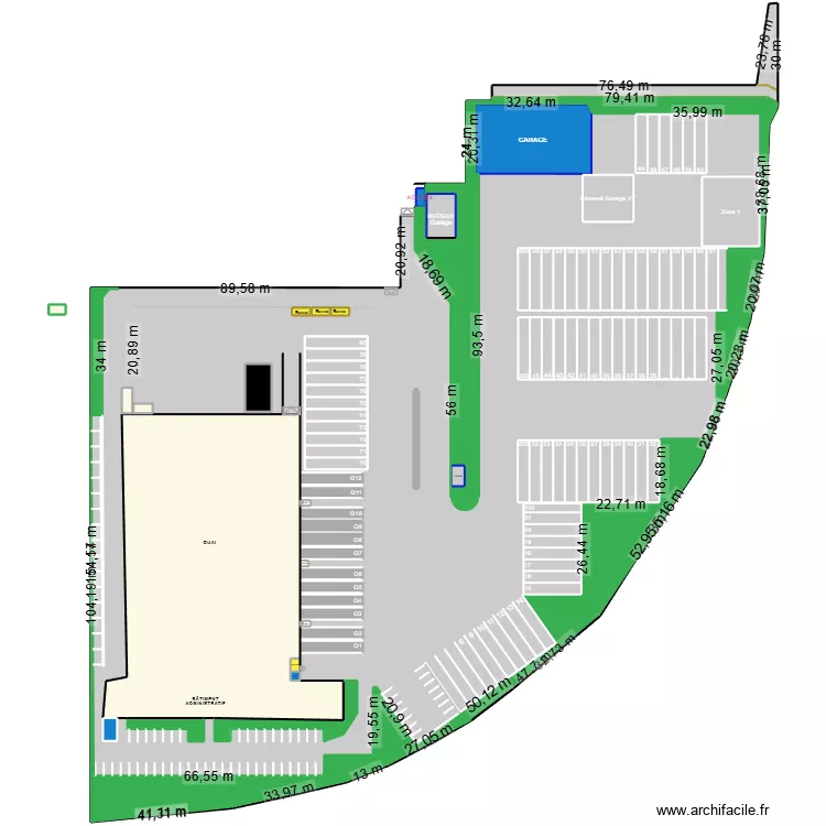 Pierre parking. Plan de 105 et 43381 m² Pierre parking. Plan de 105 et 43381 m²
