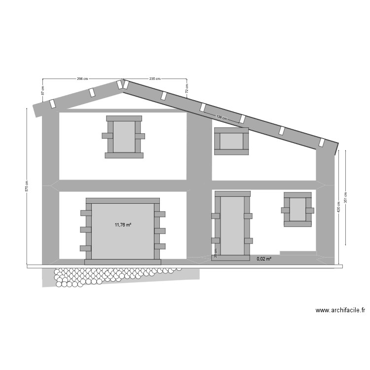 BERGERIE PIGNON EST'. Plan de 2 pièces et 12 m2