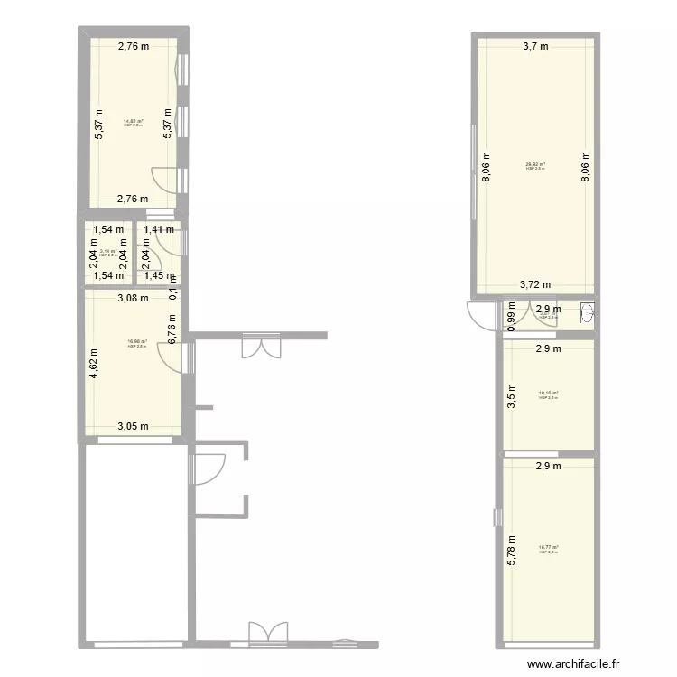 Plan des modifications envisag&eacute;es. Plan de 