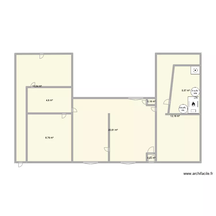 mairy en haut. Plan de 8  et 64 m²
