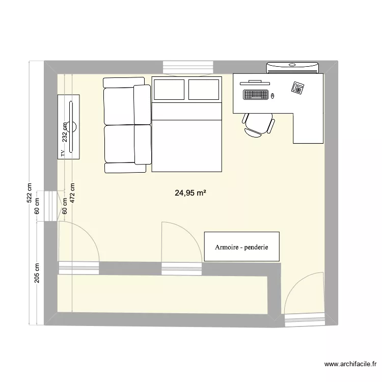 Plan chambre Solyane. Plan de Plan chambre Solyane. Plan de