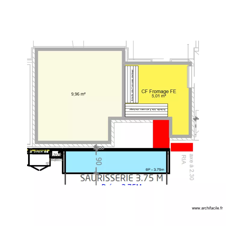 CF Fromage FE Illrich. Plan de 2  et 15 m²