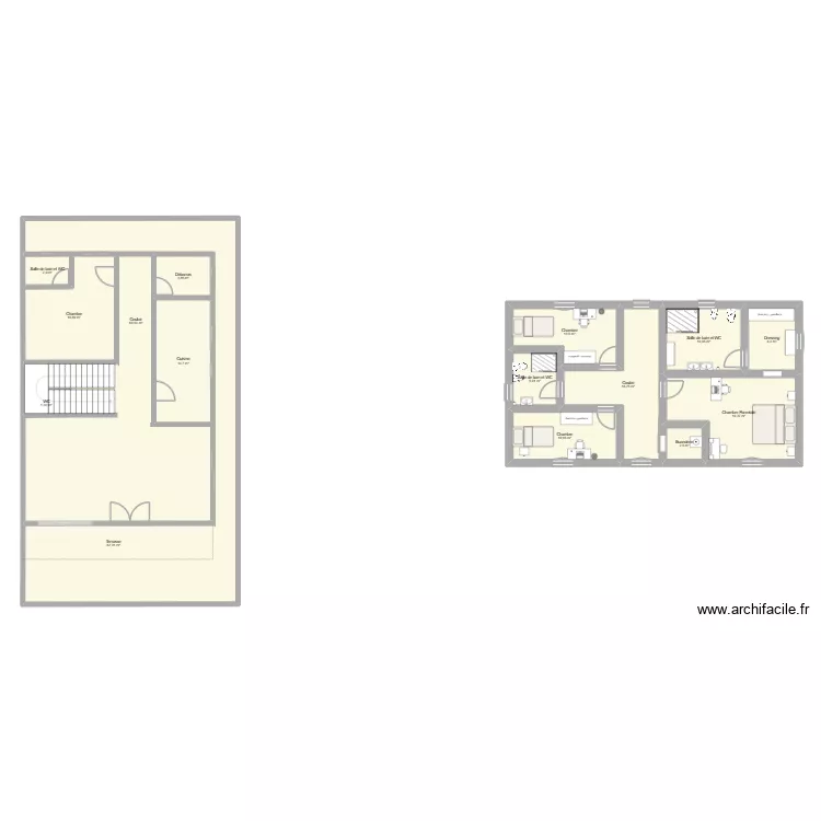 villa jumeller. Plan de 15 Pièces et 245 m² villa jumeller. Plan de 15 Pièces et 245 m²