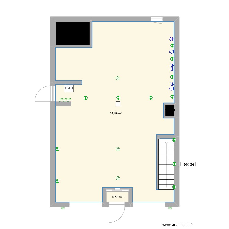 Joseph. Plan de 4 pièces et 55 m2