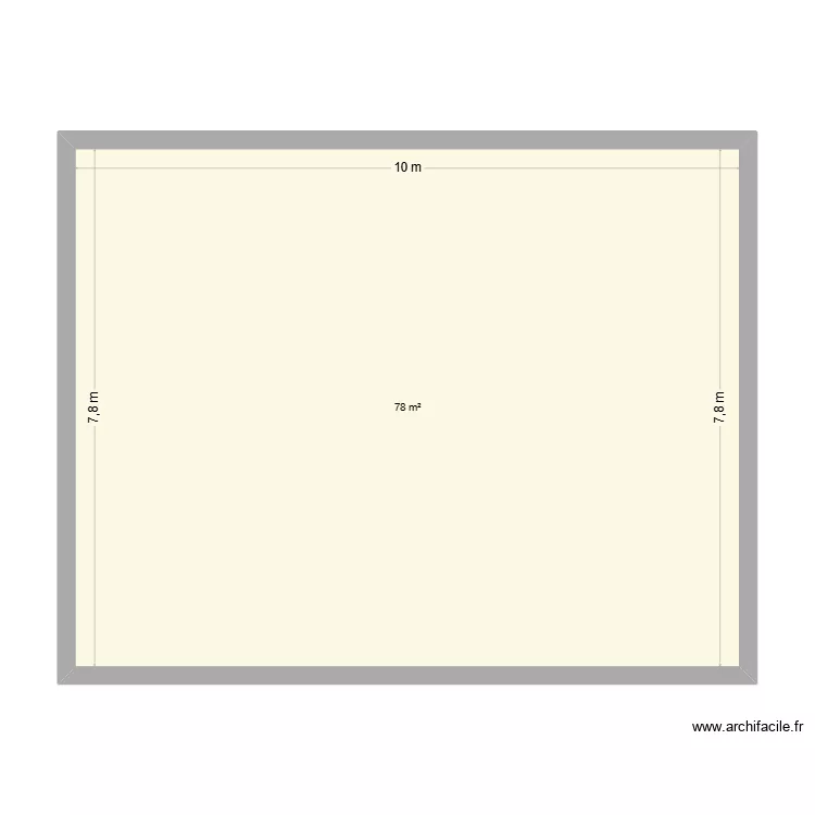 Essai. Plan de 1  et 78 m²