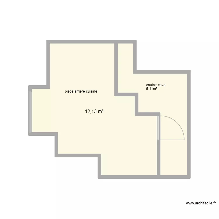 plan 2026 cuisine+couloir cave. Plan de 2 et 17 m² plan 2026 cuisine+couloir cave. Plan de 2 et 17 m²