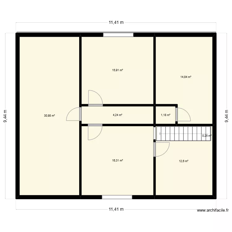 RELY. Plan de 22  et 271 m²