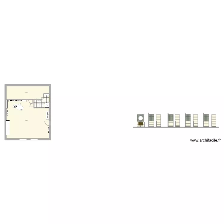 sdb haut 2025_45x45. Plan de 3  et 74 m²