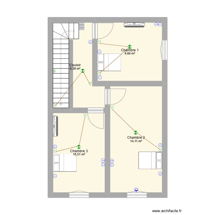 Launais &eacute;tage. Plan de 0 pièce et 0 m2