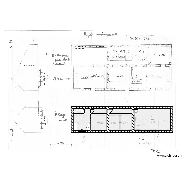 53P Pinsonnerie. Plan de 7 et 116 m² 53P Pinsonnerie. Plan de 7 et 116 m²