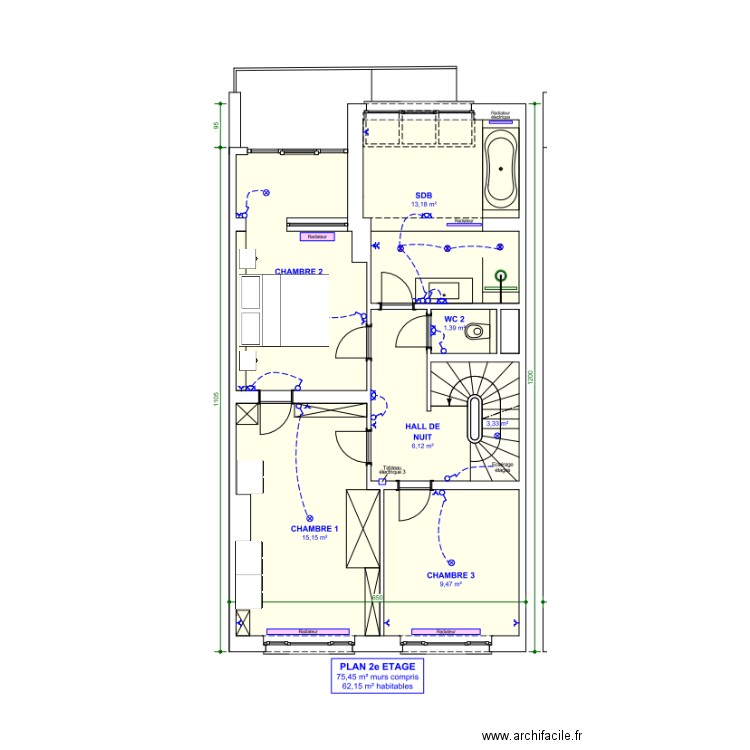 R+2. Plan de 0 pièce et 0 m2
