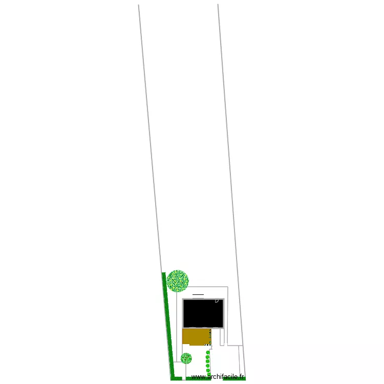ext&eacute;rieur test. Plan de 2  et 99 m²
