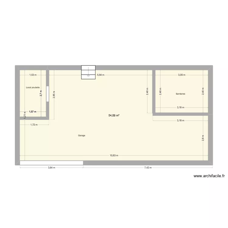 camgrillon. Plan de 1  et 55 m²