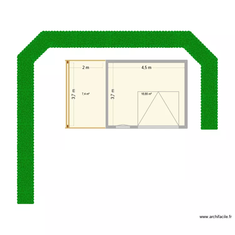 BAT1. Plan de 2  et 24 m²