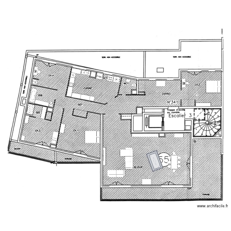 BOURGOIN 4ème étage. Plan de 0 pièce et 0 m2