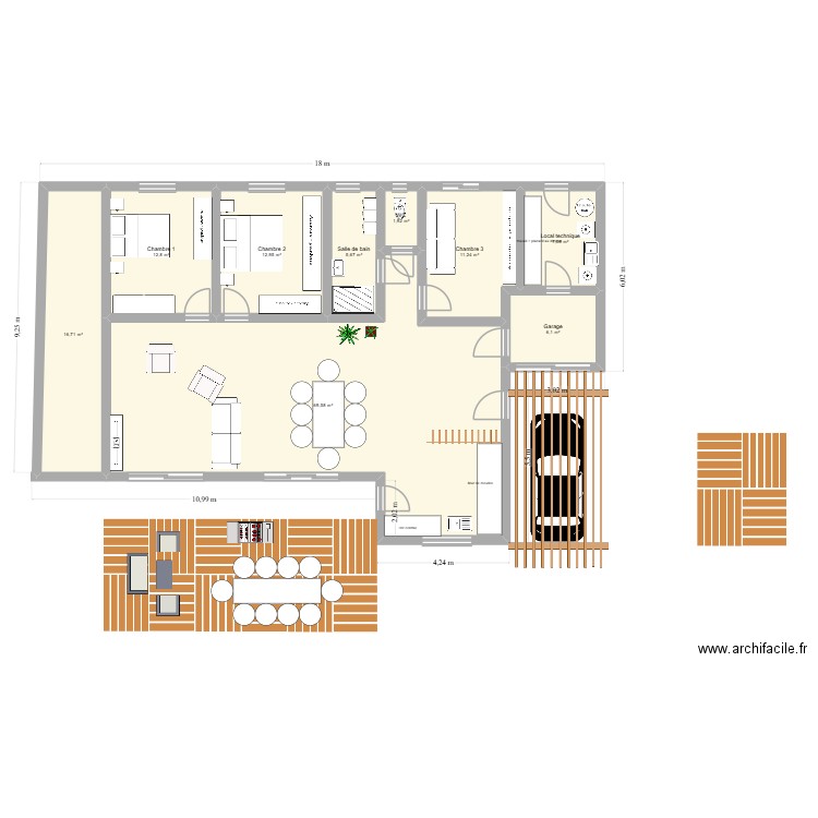 Brech Christian 3. Plan de 9 pièces et 144 m2