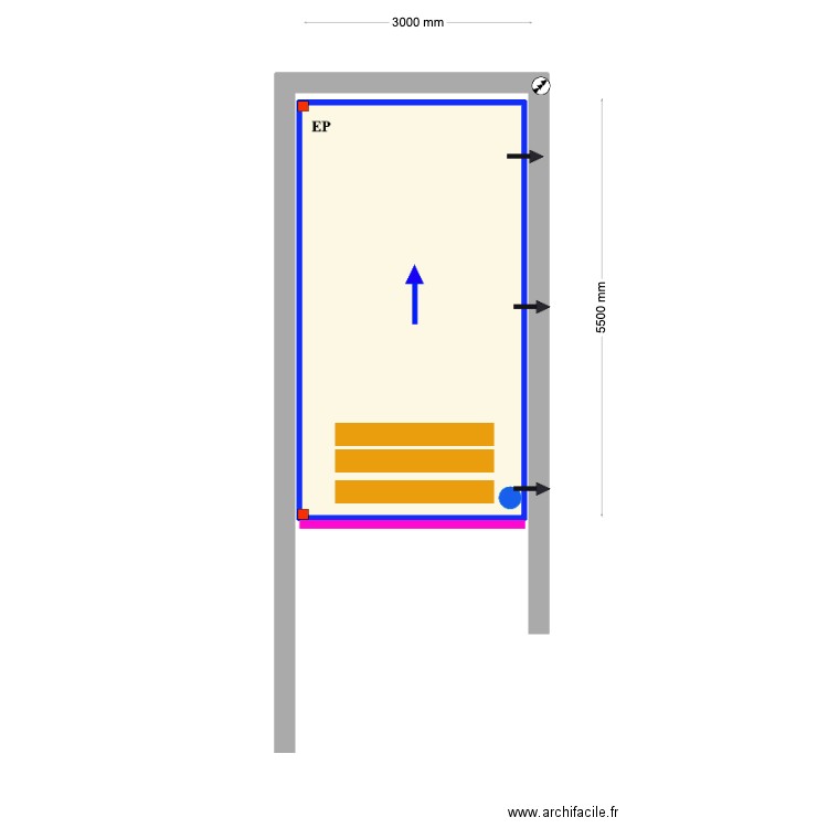 Jose Almeida. Plan de 1 pièce et 16 m2