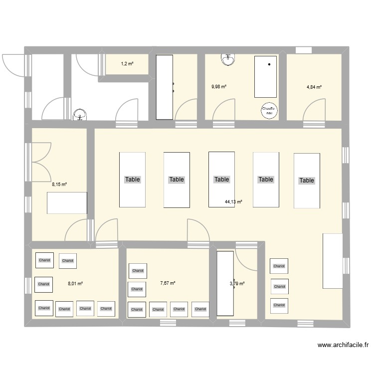 fromagerie. Plan de 0 pièce et 0 m2
