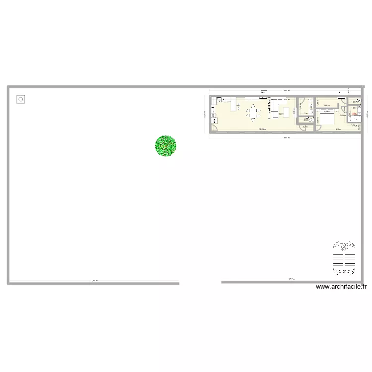 CAP RANDOU MUR EVAC Etage. Plan de 3  et 80 m²