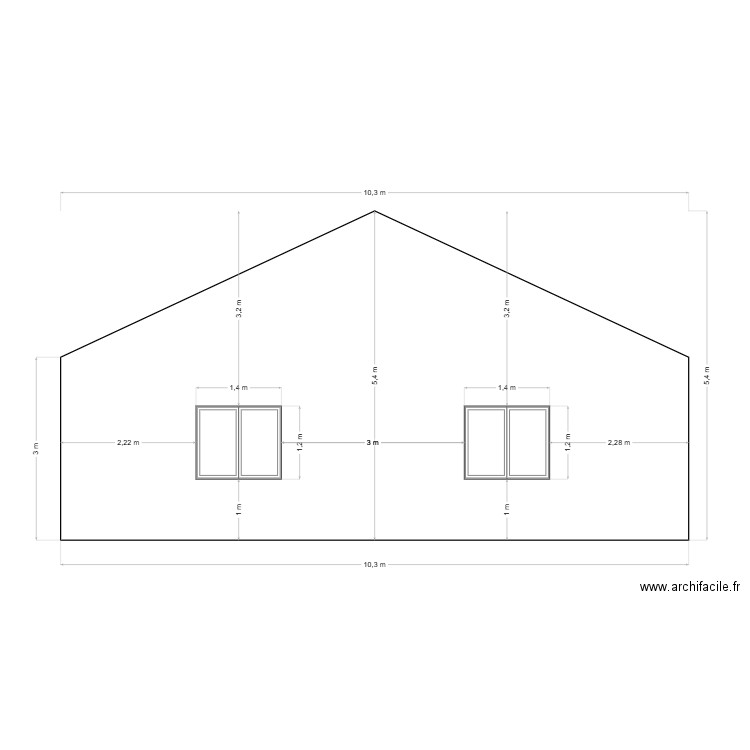 Façade 2. Plan de 0 pièce et 0 m2