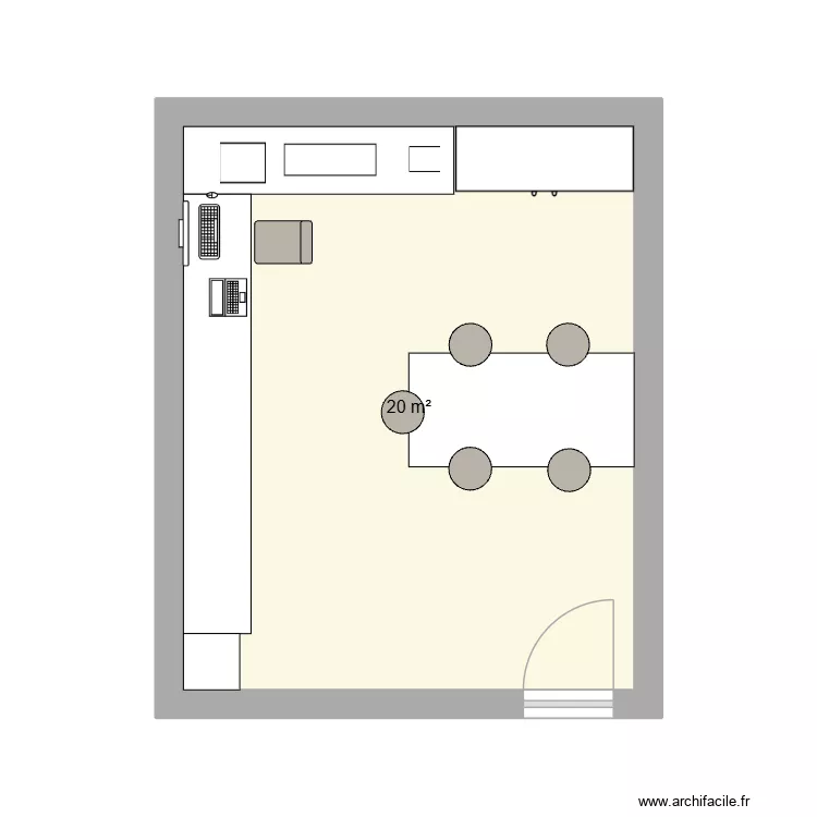 Labo mesures. Plan de 1  et 20 m²