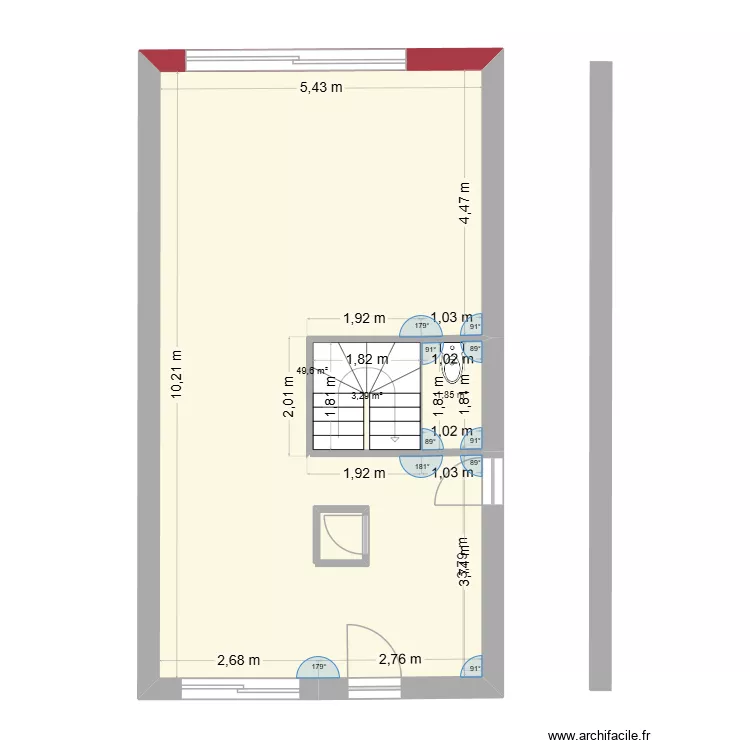 Test_11x6_etages_piliers. Plan de 15 et 205 m² Test_11x6_etages_piliers. Plan de 15 et 205 m²