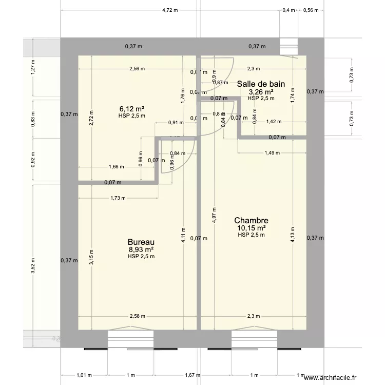 Bouyon 37cm. Plan de 12 Pièces et 100 m²