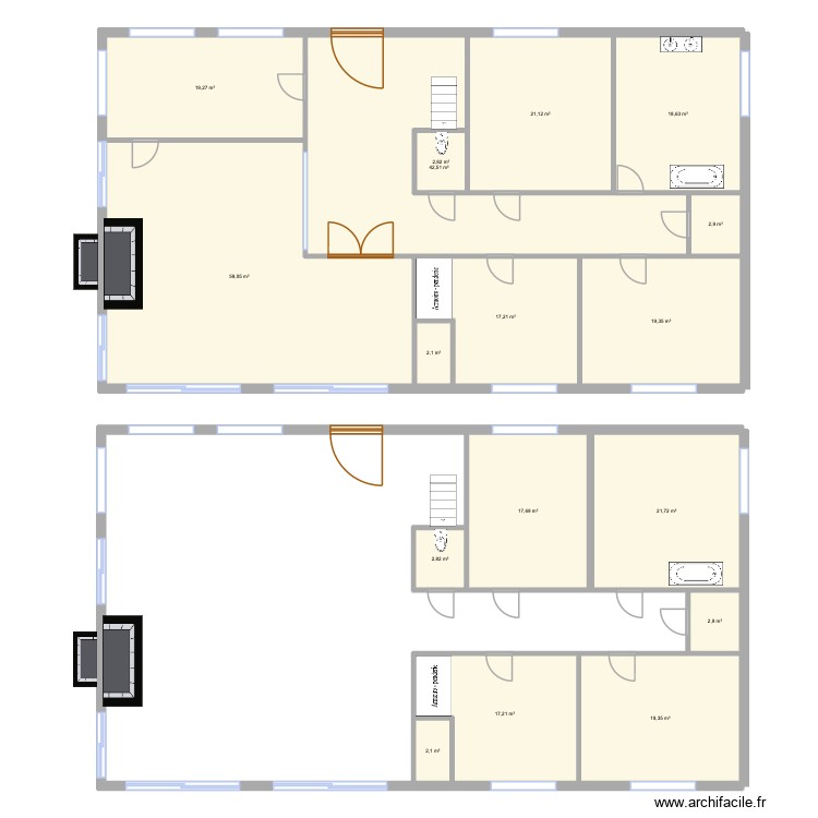 Maison Carre. Plan de 0 pièce et 0 m2
