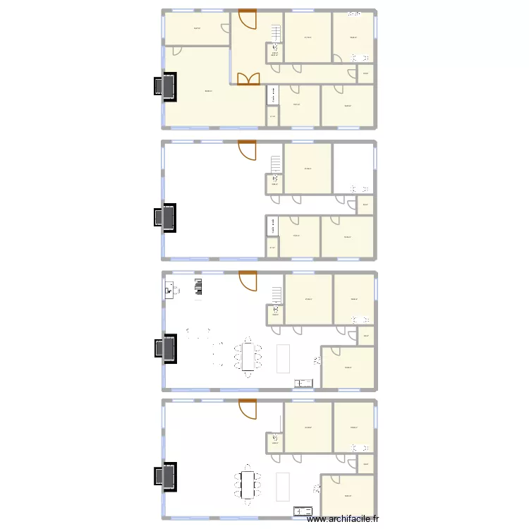 Maison Carre. Plan de 26  et 400 m²