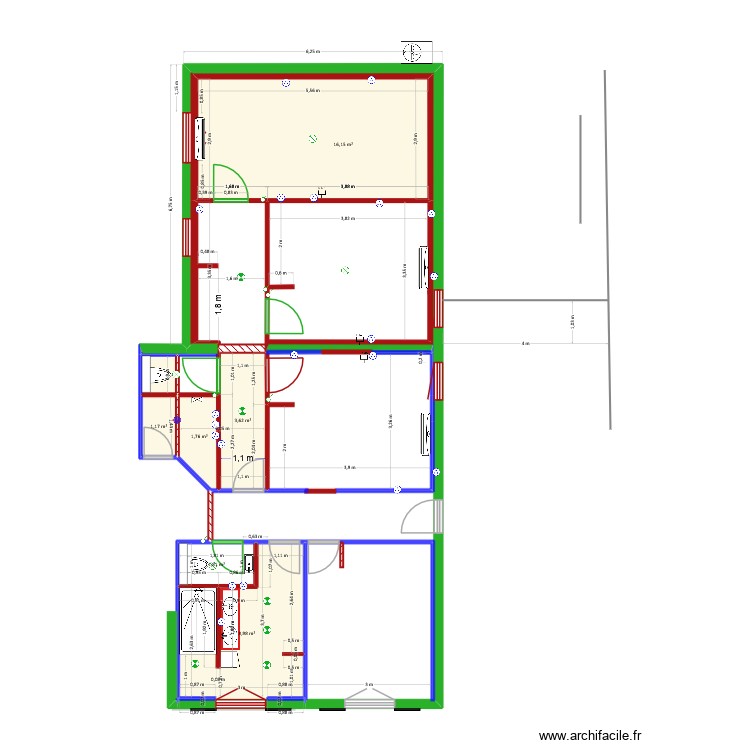 PlanExtensionPourArtisans_13.02.2026_fen&ecirc;treOUEST. Plan de 0 pièce et 0 m2