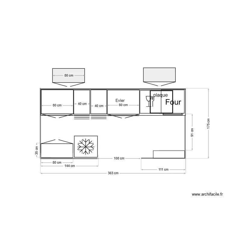 cuisine chalet c. Plan de 