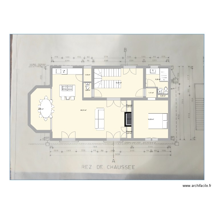 Maison_RocquesProjet2. Plan de 21 pièces et 177 m2